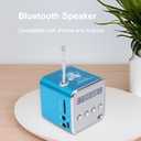 Mini Bluetooth Speaker, Etigood Wireless Music Player Portable FM Radio Speakers Digital Stereo PC Mp3 Player Support TF Card/U Disk/Micro SD to Player, 500mAh Battery, Blue