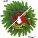 Candlestick Wreath, Christmas Advent Center Decoration, 20 inch Candlestick Green Wreath Decoration, Suitable for Indoor Home and Church Dining Tables