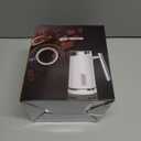 Huogary Milk Frother, Milk Frother and Steamer for Milk Foam & Hot Milk(4.5oz/10.5oz), Electric Milk Frother and Warmer for Homemade Latte, Cappuccinos, Macchiato, 120V, White