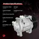 PHOBOOS A/C Compressor with Clutch Compatible with Honda Accord 2008-2012, Crosstour 2012-2015, L4 2.4LNote: For L4 2.4L ONLY. Fast Cooling, Ref. CO 11224C