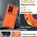 SSLOTSCASE for Samsung Galaxy S26 Ultra Case with Hidden Card Holder & Camera Stand & Adjustable Kickstand & Slide Camera Cover & Wallet, Military-Grade Heavy Duty Phone Cover for S26 Ultra, Orange