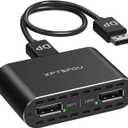 DisplayPort to Dual Displayport Splitter 4K120Hz DP to Dual DP Splitter for Dual Monitors Supports Mirrored/Extended Display for Windows Only