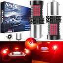 NATGIC Red BAU15S PY21W LED Bulbs Canbus Error Free For Reversing Brake Lights,BAU15S Led For Center Brake,PY21W Bulb For Rear Tail Lights Fog Lights 2000Lm 21W(2 PCS)
