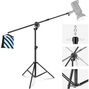 NEEWER 2-in-1 Photography Light Stand, Aluminum 9.7ft Heavy Duty Tripod
