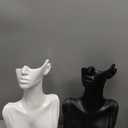 2 Pcs Jewelry Mannequin Display Mannequin Earring Stand for Selling Necklace Display Stand Black White Resin Pendant Boutique Bust Holder Organizer for Show Jewelry, Necklace, Earrings