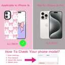 GUESNUY Aesthetic Phone Case Compatible with iPhone 16,Bow Case Compatible with MagSafe,Soft Clear TPU Anti-Slip Shockproof Bumper Protective Cover for Women Girly - Pink