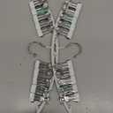 Legging Organizer for Closet, Metal Yoga Pants Hanger w/Rubber Coated 2 Pack w/10 Clips Hold 20 Leggings, Hangers Space Saving Hanging Closet Organizer for Closet Organizers and Storage-White