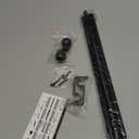 GXOACKJ Curtain Rods for windows 32-62 inch, 5/8 inch Decorative Matte Black Splicing Heavy Duty Metal Curtain Rod set with Brackets