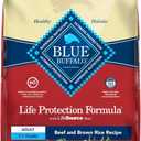 Blue Buffalo Life Protection Formula Adult Dry Dog Food, Helps Build and Maintain Strong Muscles, Made with Natural Ingredients, Beef & Brown Rice Recipe, 30-lb Bag (30 Pound (Pack of 1)), Best By: 07/28/2026