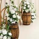 Ling's moment 17.5" Tall Standing Artificial Flowers Arrangements 4 pcs Wedding Aisle Runner Chair Decorations White Sage Centerpieces for Ceremony Reception Rose Floral Party Outdoor Decor