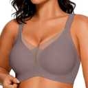 COCOMARTS Jelly Bras for Women No Underwire Push Up Deep V Mesh Comfort T Shirt Bralette Wireless Seamless Everyday Bra, Smal