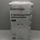 Linenspa 3 Inch Gel Memory Foam Mattress Topper, Plush, Cooling, Twin Size