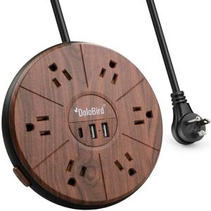 Power Strip Surge Protector 6 AC outlets with USB and USB-C PD 20W Fast Charging 15A 1875W high Power Output Widely Spaced Multi outlets Circuit Breaker Safeguard for Home,Office, Dorm Room