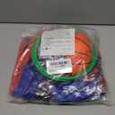 American Flag Pool Toys Games Set, Inflatable 2-in-1 Floating Basketball Hoop and Inflatable Ring Toss Pool Game with Score for Teens Adults Summer Water Pool Toys 4th of July Patriotic Party