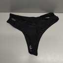 Women's Cheeky V Cut Back High Waisted Bikini Bottom Cross Criss Swimsuit Bottoms (X-Large, 870 Black)