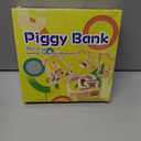 Large Letter Piggy Bank for Kids Boys Girls Wooden Personalized Piggy Banks A-Z with Target Area Clear Alphabet Banknote Coin Banks for Gift Decoration Baptism (B)