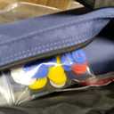 American Mahjong Tile Set,166 White Tiles Mahjong Set,4 Colors Mahjong Racks,Travel Mahjong Set with Blue Carrying Bag, 5" X 2" X 1.2"