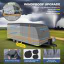 Travel Trailer RV Cover, Heavy-Duty 600D Fabric, 34'1''-37'