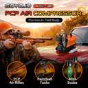 GOYOJO AC-2 PCP Air Compressor, 4500 PSI/30 MPa Portable Oil-Free Air Pump, Up to 45 Min Continuous Runtime, 12V DC & 110V/220V AC Converter, for PCP Airguns & HPA Paintball Tanks