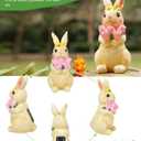 Rabbit Solar Garden Statues Outdoor Decor-Outdoor Statues for Garden,Patio, Balcony, Yard Ornament-Birthdays Gifts for Women,Mom,Grandma,Wife,Sister