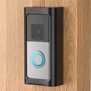 Adhesive Video Doorbell Mount No Drill Compatible with Ring,Holder Bracket for Apartment Door for Battery Doorbell (2024),Battery Doorbell Plus/Pro,Video Doorbell 4/3/3Plus/ 2020 Release (Black)