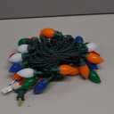 C9 Christmas String Lights Outdoor, 26FT 50 LED Vintage Multicolor Fairy Lights, Plug in UL Listed Waterproof Connectable Christmas Tree Lights for Home, Roofline, Garden, Patio Decor, Green Wire