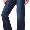 WallFlower Luscious Curvy Bootcut Jeans for Women, Mid-Rise Insta Stretch Denim, Size-Inclusive Juniors Jeans (Blue, M)