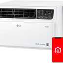 LG 6000 BTU Window Air Conditioner Energy Saving Dual Inverter, Remote Control, WiFi, LG ThinQ, Alexa, Hey Google Enabled Washable Filer Ultra-Quiet Cools Small Room up to 250 Sq.Ft White LW6023IVSM (1 Count (Pack of 1))