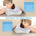 jiaao Cervical Pillow for Neck and Shoulder,Adjustable Memory Foam Neck Pillow for Pain Relief Sleeping,Ergonomic Neck Support Pillows for Side, Back and Stomach Sleepers (Purple)