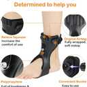 AFO Drop Foot Brace, Upgraded Medical Foot Up Ankle Foot Orthosis Support with Inflatable Airbag for Hemiplegia Stroke Shoes Walking Foot Stabilizer (Left, XL)