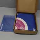 Mahjong Mat (33"x33") with 6 Mahjong Playing Instructions,4Tile Mixer,4Dice & Carrying Bag,Non-Slip and Silent Travel Mahjong Set for Mahjong/Poker/Board Games/Card Games/Dominoes (Blue-1)