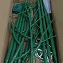 6 Pack Plant Support Stakes for Indoor Plants, 39.37 Inch Twig Plant Sticks with Orchid Clips Twist Ties and Plant Ties for House Potted Monstera Plants, Plastic Branches Support Structures, Green