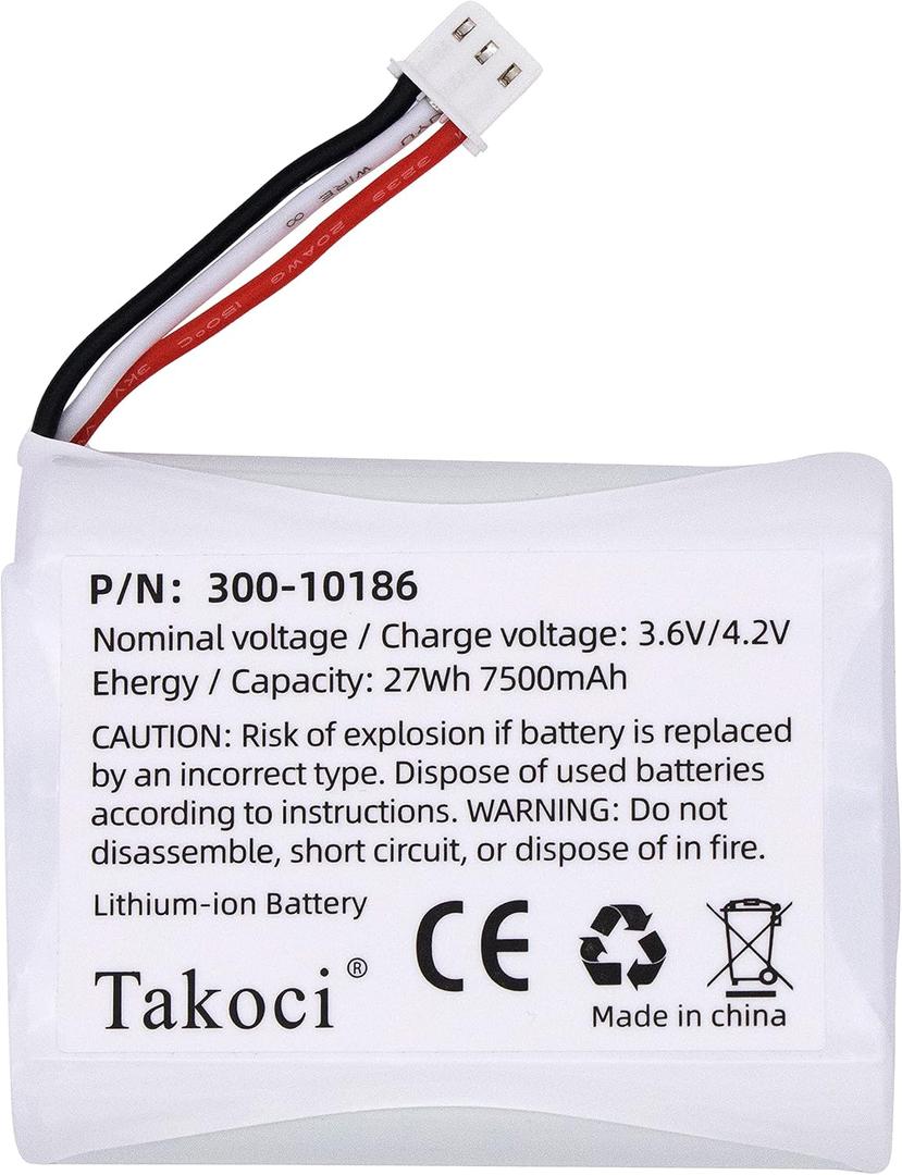 Replacement Battery 300-10186 for ADT Command Smart Security Panel 7500mah 3.6V 27Wh