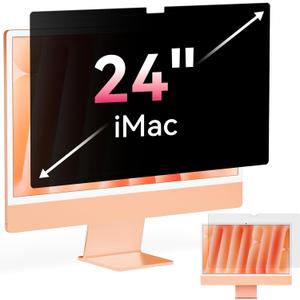 2026 Upgraded iMac Privacy Screen for 24 Inch 2021-2026 Destop Computer Monitor, Anti Glare Blue Light Filter Shield, Anti Spy Privacy Protector