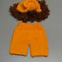 Hand Knitted Lion Costume for Boy Girl Adorable Newborn Photo Props Outfit for Showers Christmas and Holiday Photography Sessions
