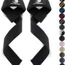 Fitgriff Lifting Wrist Straps for Weightlifting, Gym, Deadlift, Workout (Made of Premium Cotton & Padded) - Men & Women (X-Small (under 6.3" Wrist), Black Silicone)