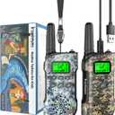 Inspireyes Walkie Talkies for Kids, 2 Pack, Rechargeable Walkie Talkies for Kids, Long Range 2 Way Radio for Boys Girls Ages 3-12, Camo Outdoor Toys Gift for Camping Hiking (Adventure Scout)