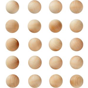 Juvale Wood Balls for Crafts - 1.5-Inch, 20-Pack - Unfinished Wooden Balls for Crafts & Home Decor Projects - Home DIY Craft Spheres