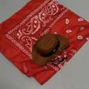 Dog Cowboy Costume  Pet Halloween Outfit with Hat & Bandana Scarf for Small Dogs & Cats, Western Style Party Dress-Up for Halloween, Christmas, Birthday