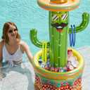 Jasonwell Inflatable Pool Party Cooler - Fiesta Cactus Ice Bucket Luau Hawaiian Tropical Beach Themed Birthday Easter Party Decorations Favors Outdoor Decor Pool Games Set for Kids Adult