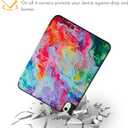 Hi Space for iPad 10th Generation Case 10.9 inch 2022 with Pencil Holder, Paint Pigment Graffiti Doodle Art Trifold Protective Shockproof Cover foriPad 10th Gen Auto Sleep Wake for A2757 A2777