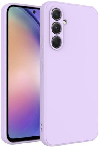 Pack of 2 WOGROO for Samsung Galaxy A34 Case Purple, Scratch Resistant with Soft Touch, Slim Thin Phone Cover for Samsung Galaxy A34 Purple