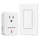 DEWENWILS Remote Control Outlet Wireless Wall Mounted Light Switch, Electrical Plug in On Off Power Switch for Lamp, Fan, Household Appliance, No Wiring, 100 Feet RF Range, ETL Listed, Programmable