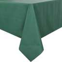 Romanstile Christmas 100% Waterproof PVC Tablecloth, Rectangle Oil Spill Proof Stain Resistant Vinyl Table Cloth, Wipe Clean Plastic Table Covers for Kitchen/Dining/Parties - 60 x 84 Inch, Dark Green