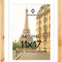 Concepts Pack of 1-11x17 Burl Wood Picture Frames with Double Matted (8X12/9X15), Natural Finish, Eco-Friendly Packaging – Elegant Wallhung Decor for Family Photos