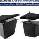Tesla Model Y Juniper Rear Trunk Storage Bins 2025 2026 Tesla Model Y Juniper Trunk Organizer Storage Box with Cover TPE Tesla Model Y Juniper Accessories