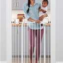 Regalo Safety 36" Extra Tall Baby Gate for Doorways & Bottom of Stairs, Pressure Mount, Toddlers & Pets, 6-24 Months, Tested & Safe for 30 Years, American Designed, American Owned (White)