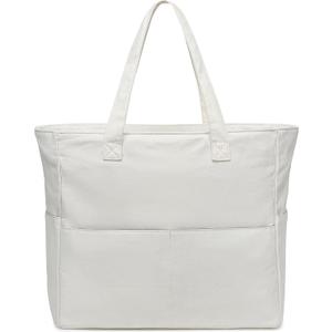 LEDAOU Large Beach Tote Bag Women Zipper Beach Tote Bag for Pool Gym Grocery Travel with Wet Pocket