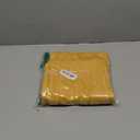 Pallene Faux Fur Plush Throw Pillow Covers 18x18 Set of 2, Luxury Soft Fluffy Striped Decorative Pillow Covers for Sofa, Couch, Living Room, Mustard Yellow