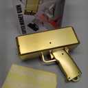 Sopu Make it Rain Money Gun Paper Playing Spary Money Toy Gun, Prop Money Gun Cash Gun Toy Party Supplies (Metallic Gold)